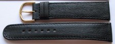 Vintage Regular stitched Black Leather Straps / band 20 mm 18 mm buckle