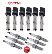 For Porsche Cayenne Base Ignition Coil Bremi Spark Plug Iridium Oem Ngk 6set