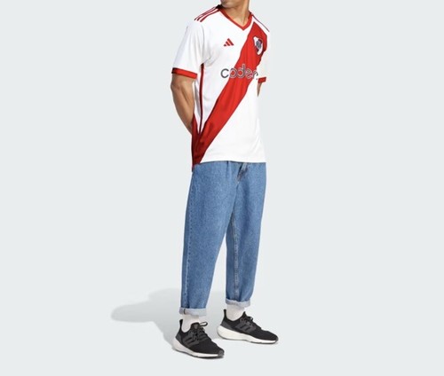 NWT! Adidas River Plate 23/24 White Red Home Men’s Large Soccer Jersey HT3677 - Picture 10 of 13