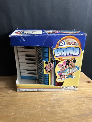 Walt Disney Mickey/Minnie Vintage Bontempi Accordion Music Method  note/color