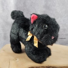 Applause Black Cat Plush Midnight Glow In The Dark Eyes Halloween with Worn Tags