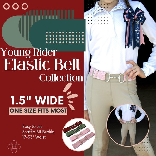 Kids 1.5 inch Equestrian Belt Horseback Riding Belt Adjustable Elastic Belts ... - Picture 2 of 4