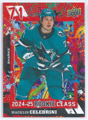 2024-25 Upper Deck Rookie Commemorative Class Red #RC21 Macklin Celebrini RC SSP