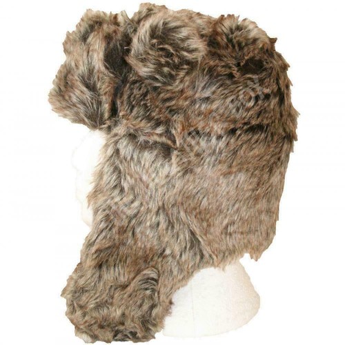 Faux Fur Trapper Hat Animal Print Thermal Winter Warm High Quality Hat 4 Colours - Picture 3 of 5