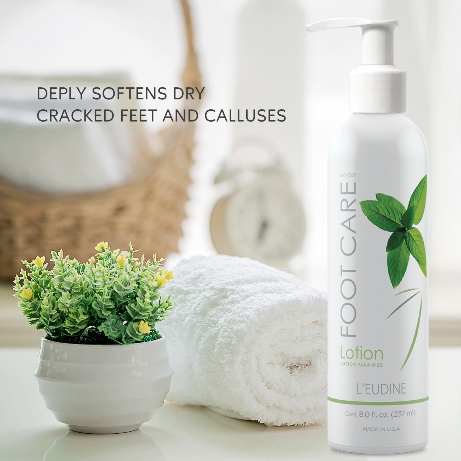 LEUDINE Foot Care Lotion - Soothes tired legs and feet - prevents fissure heels
