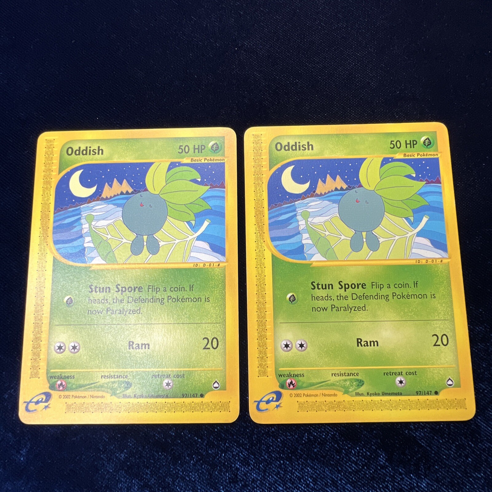 Oddish 97/147 Aquapolis Pokemon E Series Card Vintage 2002 Nintendo 2