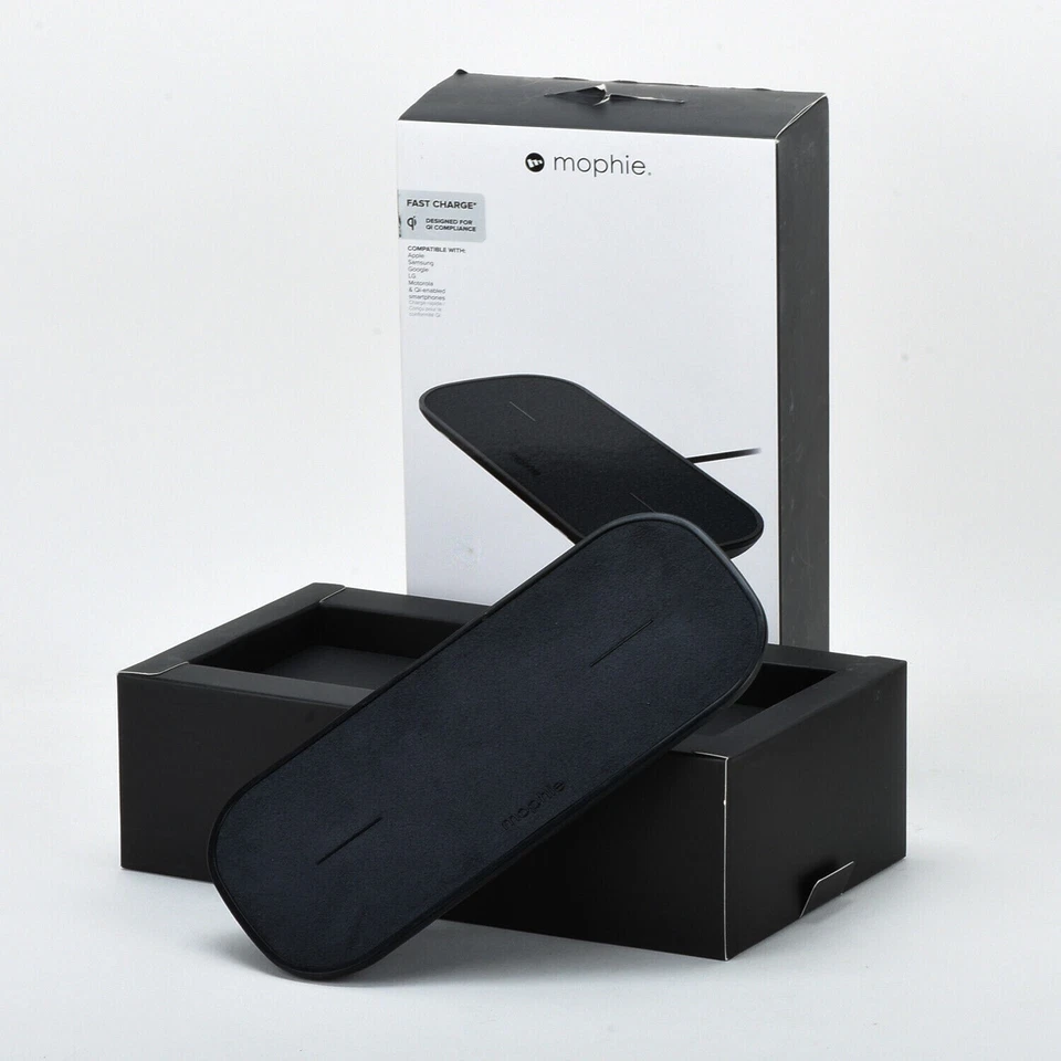 Cargador rápido Mophie 10W doble almohadilla de cargador inalámbrico para iPhone 12/13/14/15 AirPods Foto 4 de 4