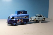 ENSEMBLE RALLYE RENAULT 1000 KG + REMORQUE PORTAFLOT+ DAUPHINE 1/43