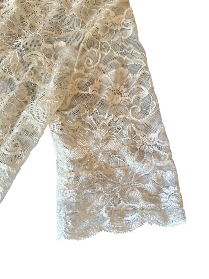 Lise Charmel белый кружева и атласный коротким рукавом прикрытие белье Топпер Med - Изображение 4 из 4
