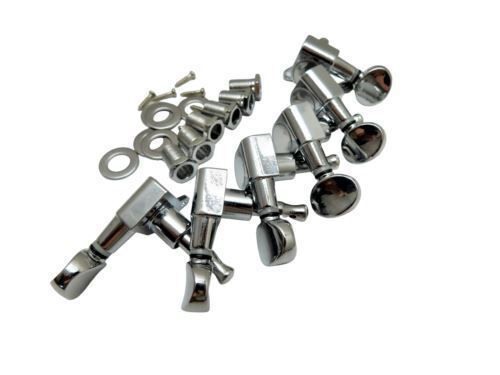 Chrome 6 ILR Modern Style Tuning Pegs with oval Button