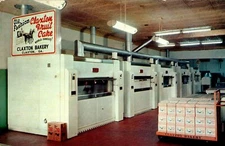Interior, Claxton Fruit Cake Bakery, Claxton, Georgia GA chrome Postcard