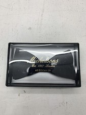 Michelsons Mens Black All Silk Bow Tie