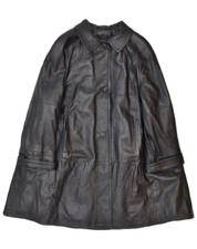 Vera Pelle Womens Leather Coat It 48 Xl Black Leather Op05