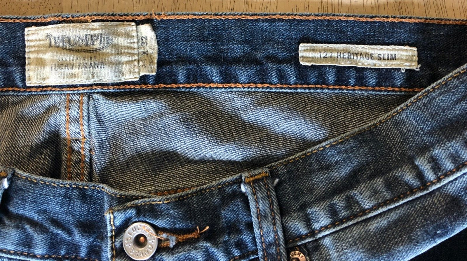 Lucky Brand Triumph 121 Heritage Slim Men's  Blue Jeans - Size 34 x 32