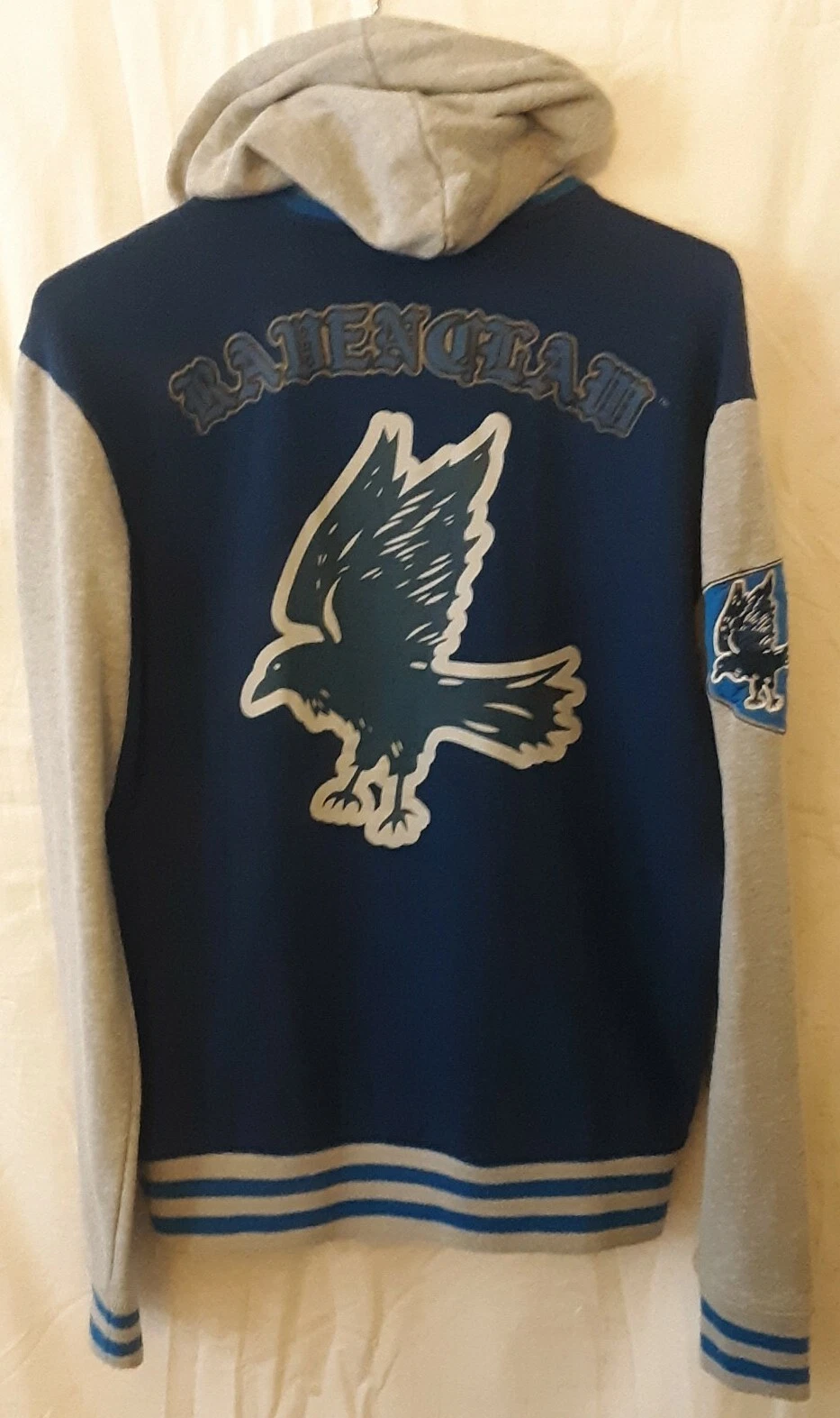 Giacca Harry Potter Uomo S Corvonero Blu Grigio Felpa con Cappuccio Varsity Coaches Felpa