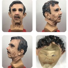 Old Man Elder Costume Latex Wig Print Mask For Halloween Cosplay Party Prop