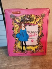 Vintage Barbie Doll Case 1968 Standard Size "The World of Barbie" Pink