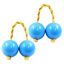 Hordion 2 Pair Aslatuas Rhythmic Ball Kashaka Shaker, Hand Percussion Blue