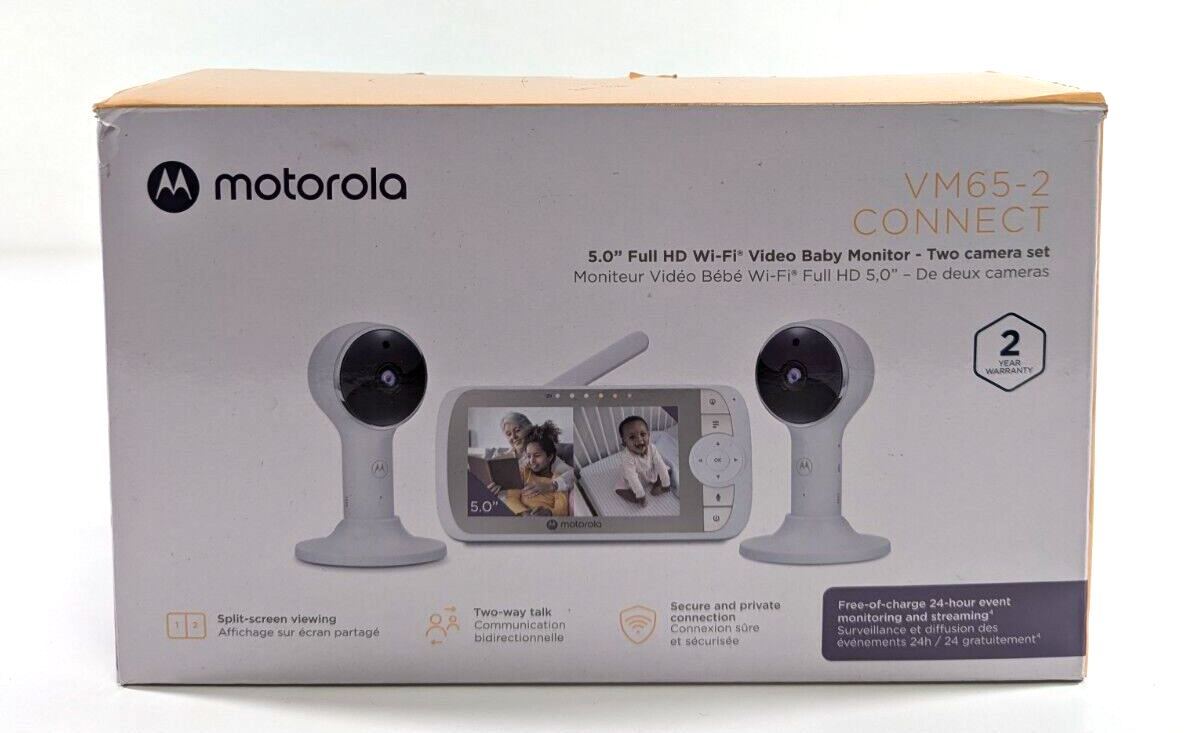 Motorola VM65-2 Connect HD 1080p Wi-Fi Video Baby Monitor