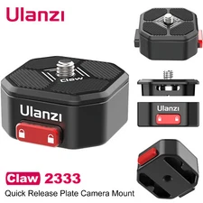 Ulanzi Claw Quick Release Plate Tripod QR Camera Mount Adapter 1/4'' Screw-2333