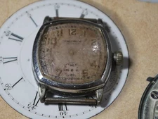 Vintage 1935 WALTHAM 371 Riverside 21J Manual Wind Men's Watch--4 Repair /Parts