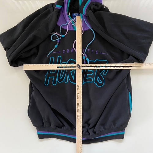 Vintage Starter Charlotte Hornets NBA Basketball Sweatshirt Hoodie Mens XL 90s - Picture 15 of 17