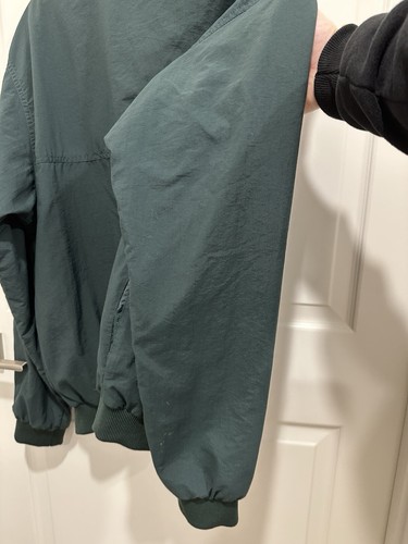 Green Bomber Jacket Men's Medium Windbreaker Flight Coat Sun Mountain - Picture 11 of 16