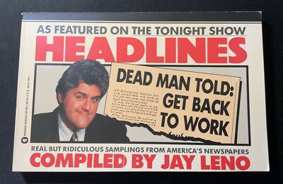 As Featured On The Tonight Show Headlines   Jay Leno   0446391360   Good