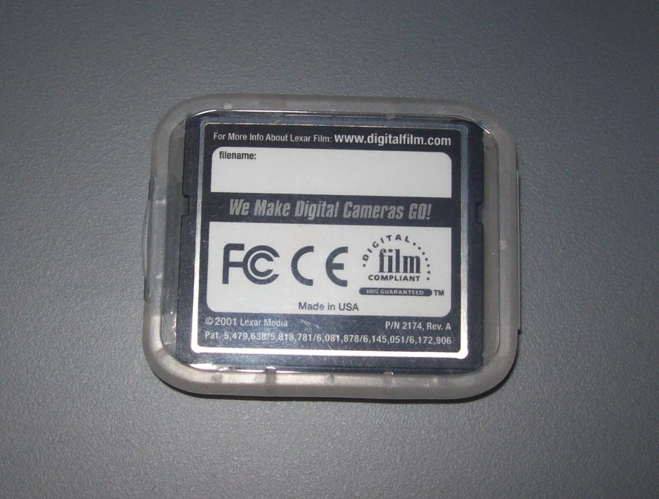 LEXAR 256MB CompactFlash CARD with Case - MADE IN USA - P/N 2174, Rev. A - Image 2 of 2