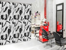 3D Man Styling A4074 Barber Shop Photo Curtain Window Blockout Fabric Amy 2023