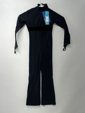 IceDress Dziewczęce Dziecięce XXXS Czarne Kombinezony termiczne Czarne Aksamitne Wykończenie Łyżwy lodowe