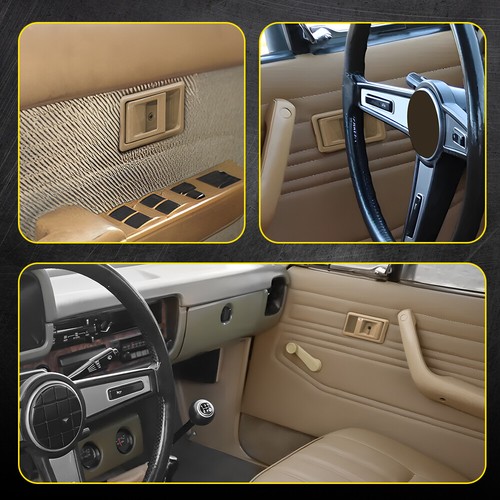 Pair Beige Interior Door Handle US For Toyota Coralla 1988-1993 Tercel 1987-1990 - Foto 10 di 15
