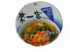 (12 BOWLS) NEW UNI-PRESIDENT Seafood Flavor Instant Noodles 來一客 鮮蝦魚板風味麵 (12碗)