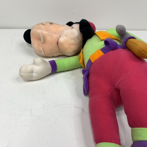Juguete de peluche de animales de peluche vintage Applause Disney Goofy rosa/verde/púrpura/naranja - Imagen 5 de 6