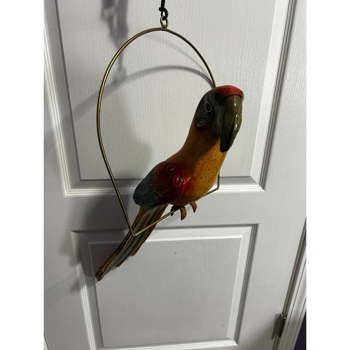 Vtg Tonala Jal Mexico Folk Art Parrot Paper Mache 30" Hanging Lg Tropical Signed - Picture 24 of 24