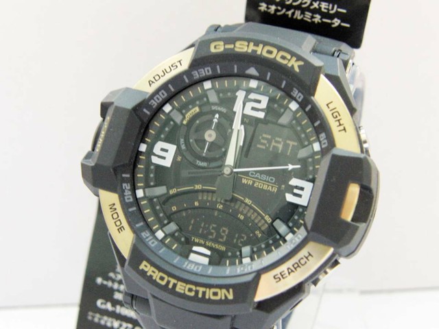 Super rare! Casio Sky Cockpit GA-1000-9GJF Gravity Master Twin Sensor Gold | eBay