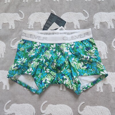 Clever Moda Green Amazonic Boxer Brief AK021 Medium 30-32