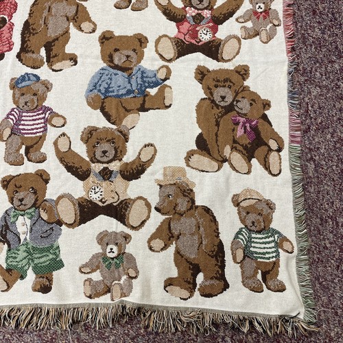 Manta tapiz de oso de peluche vintage colgante de pared 44" x 60" - Imagen 2 de 13