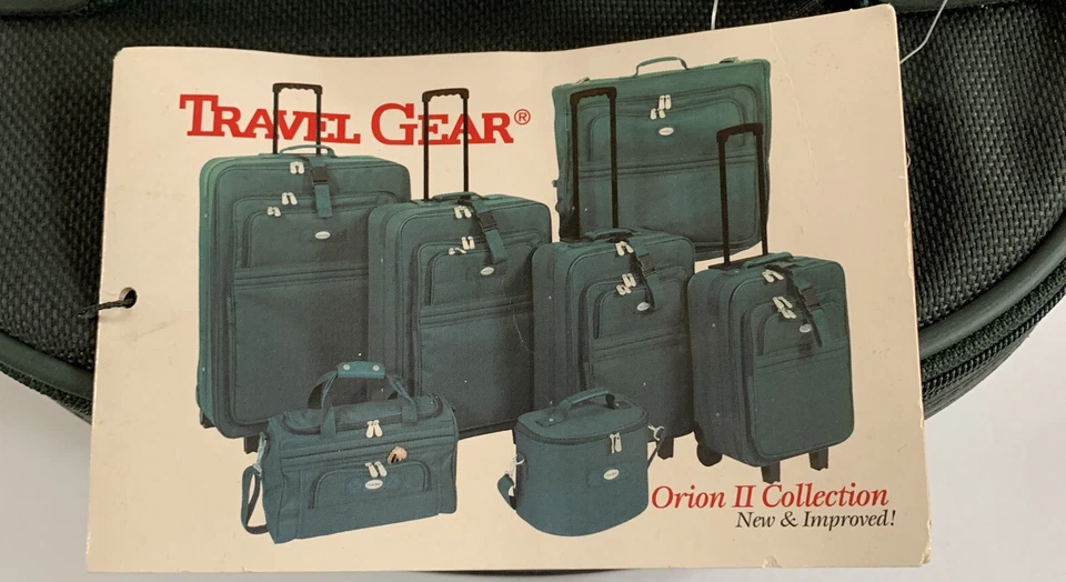 VTG Travel Gear Beauty Cosmetic Train Case CarryOn Mirror Strap Lock Key 12" NOS - Image 4 of 4