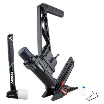 #ad Husky Pneumatic 3 in 1 15.5 Gauge and 16 Gauge 2 in. Flooring Nailer and Stapler $99.99