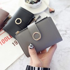 RFID Blocking Women Wallet Small Leather Credit Card Holder Mini Bifold Purse US