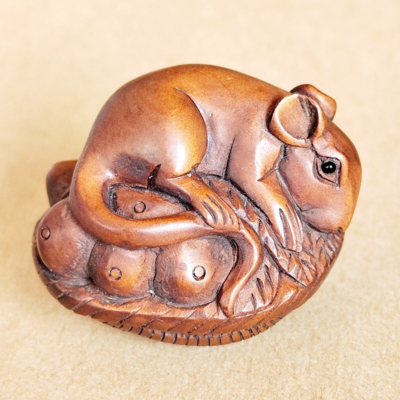 ◆フィッティング 彫刻 Pair BoxWood 4/4 Hand Carved Boxwood 4/4 Violin Fittings, Pegs/Chinrest