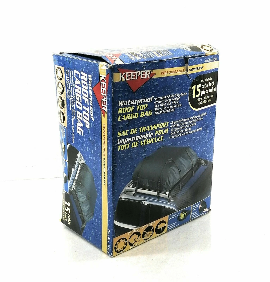 Keeper Waterproof Roof Top Cargo Bag Storage Luggage Rooftop Rain
