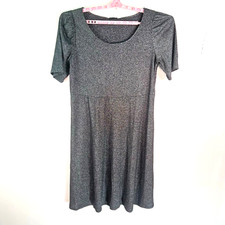 Who What Wear Womens Boat Neck Gray Metallic Sweater Dress Size 1X NWT