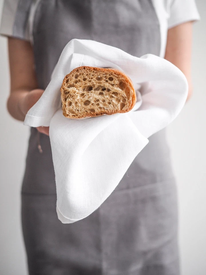 100 Pack Full White Cotton Cloth Napkins Wedding Reusable Table Napkin - Image 2 of 3