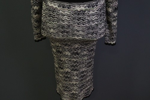 MISSONI Gray Merino Knit Bodycon A-Line Sweater Dress Size 6 - Picture 14 of 20