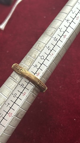 vintage gold tone intaglio ring seal, huge statement piece size Q Insect - Picture 9 of 9