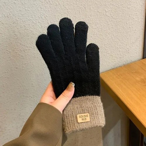 Women Ladies Adults Winter Thick Plush Knitted Gloves Extra Warm Stretch Gloves - Picture 14 of 19