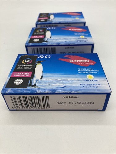 G&G NE-RT200XLY Yellow Ink For Epson WF2510 2520 2530 XP100 200 300 310 400 410 - 第 2/9 張圖片