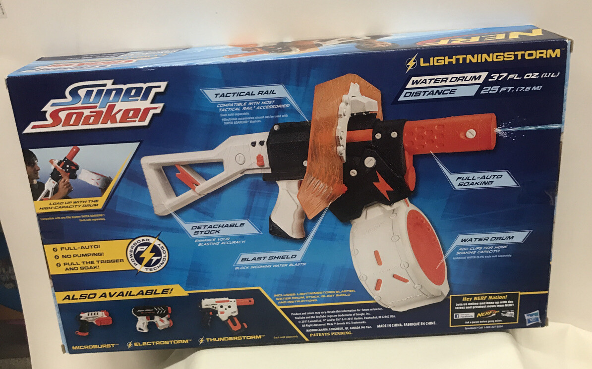 Nerf Super Soaker Lightningstorm - Motorized Full Auto Nerf Super Soaker Lightningstorm - Motorized Full Auto
